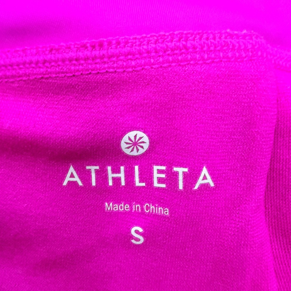 Athleta Magenta Purple Halter Twist Bikini Top 34 D/DD and Boy Short Bottoms Set - Picture 10 of 12